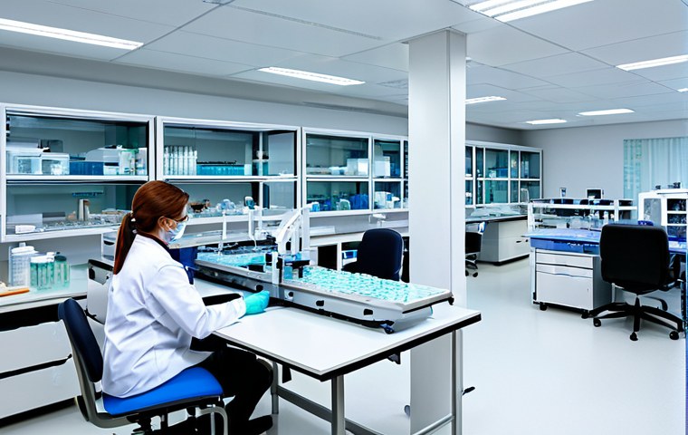 Modern Pathology Lab**

"A bright, clean, and modern clinical pathology lab with automated equipment, including a robotic arm handling sample tubes. Several fully clothed lab technicians are working efficiently. The scene emphasizes precision and technology. Safe for work, appropriate content, fully clothed, professional, perfect anatomy, correct proportions, natural pose, high quality, well-lit."

**