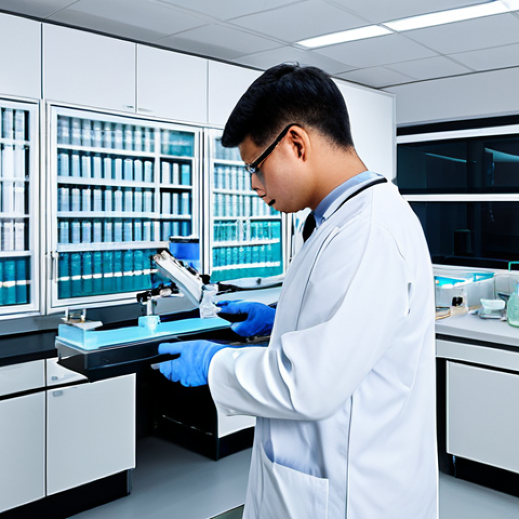임상병리사 업무 자동화 전망 - Automated Lab**

"A modern clinical pathology laboratory with advanced automated equipment processin...