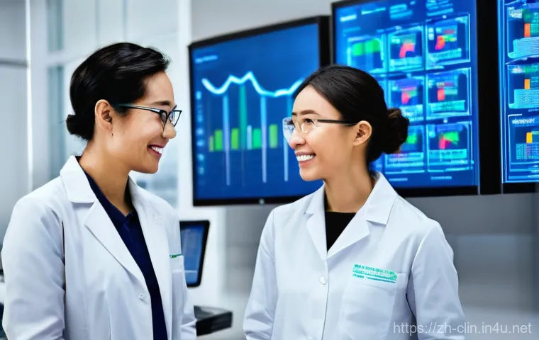 임상병리사 근무 환경 개선 사례 - **A realistic depiction of a male clinical laboratory technician, in his late 30s, wearing a crisp l...