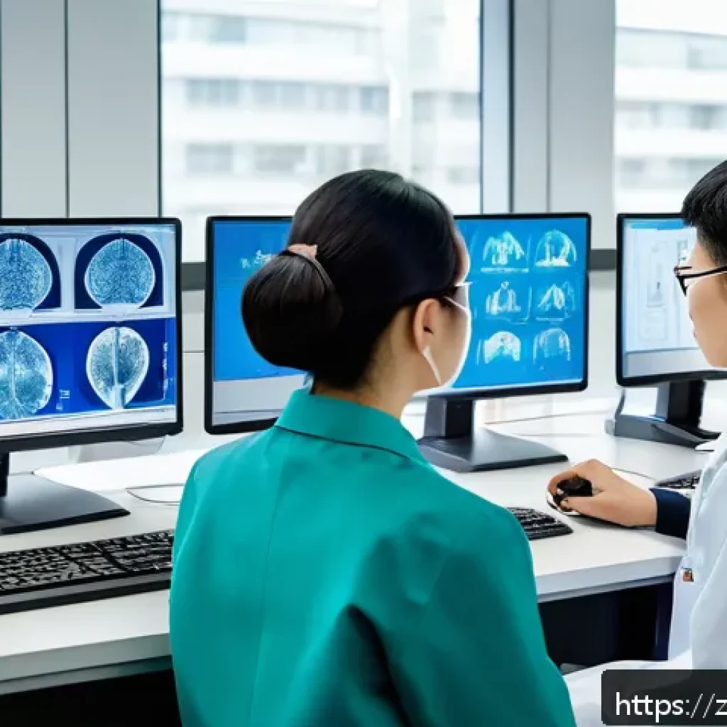 임상병리사 해외 자격증 취득법 - A modern clinical pathology exam setting in an international testing center: diverse candidates in p...