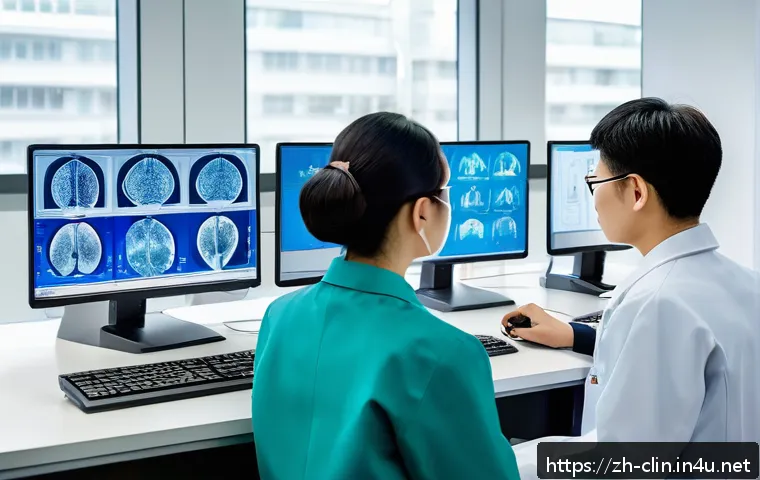 임상병리사 해외 자격증 취득법 - A modern clinical pathology exam setting in an international testing center: diverse candidates in p...